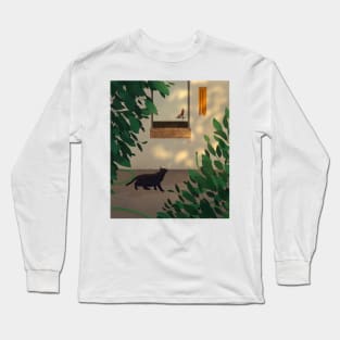 Cat in the Courtyard II Long Sleeve T-Shirt